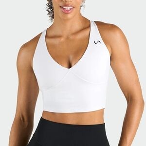 Women's White Sports Bra